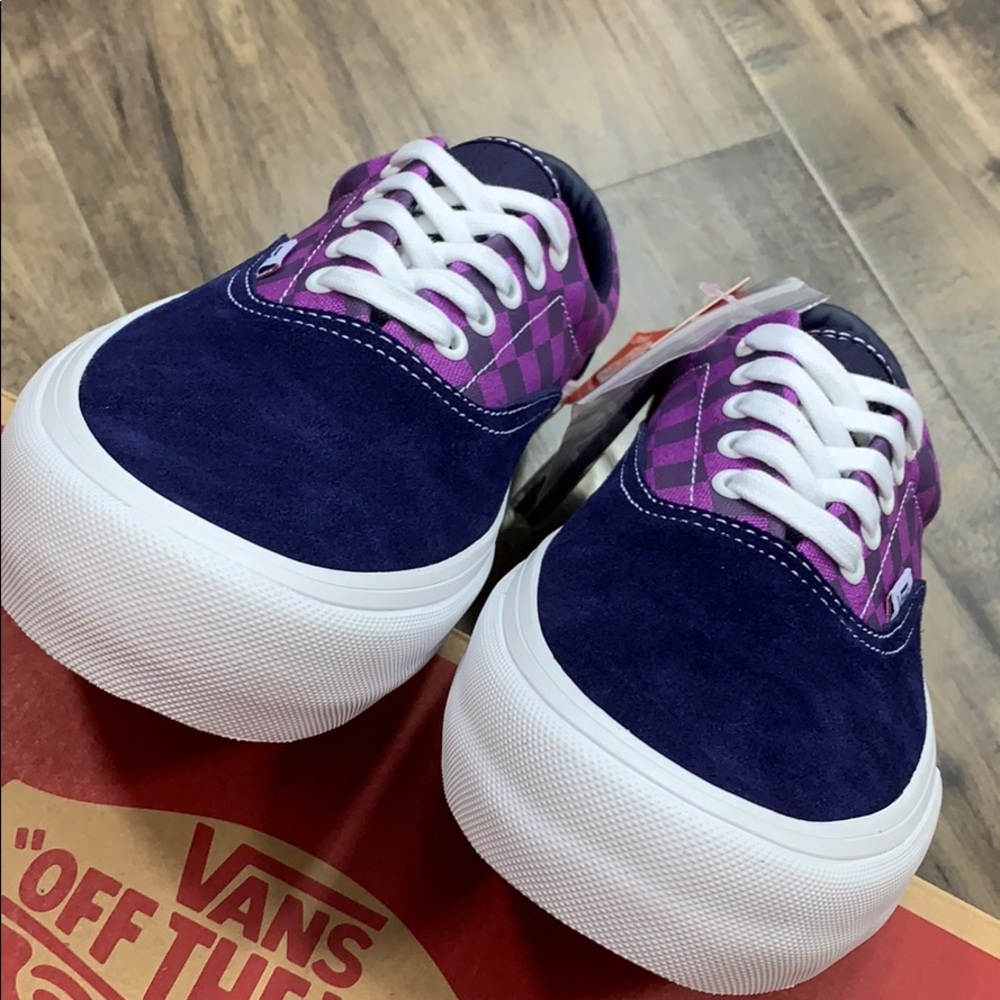 VANS ERA PRO BAKER KADER/Purple Checkerboard Men’s - Picture 5 of 16